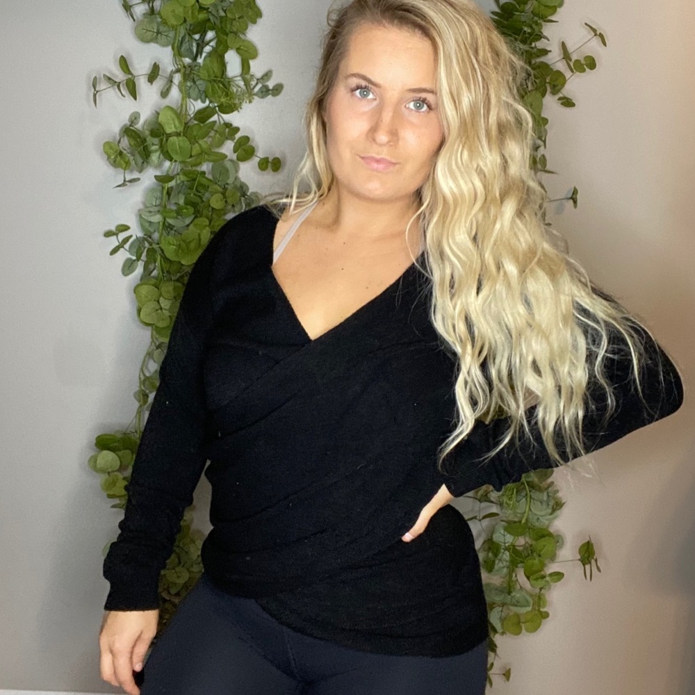 Anthropologie Wrap Front Sweater XS